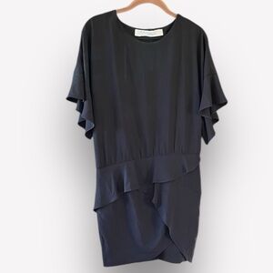 🥑IRO Paris dress flutter sleeves tiered skirt black size 8